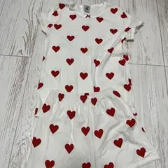 PETIT BATEAU ハート柄 パジャマ 128cmのサムネイル