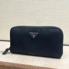PRADA プラダ 長財布 テスート ラウンドジップウォレット ブラックのサムネイル