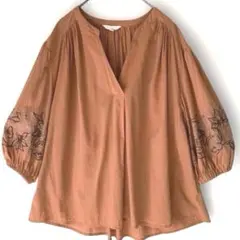 美品✨studio CLIP スタディオクリップ プルオーバーブラウス オレンジ