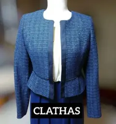CLATHAS クレイサス　フォーマルノーカラージャケット ネイビー 9ARのサムネイル