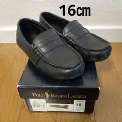 【16㎝】Polo Ralph Lauren ブラック ローファー