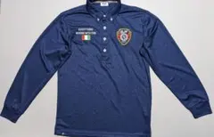 フィラゴルフ FILA GOLF ネイビーボタンダウン ポロシャツ Lサイズ