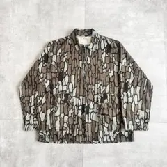 80s USA製 TREBARK カモ 迷彩 フルジップ ジップアップジャケット