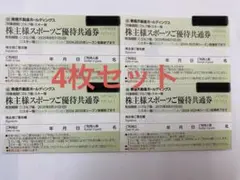 東急不動産HD スポーツ利用優待券　4枚セット