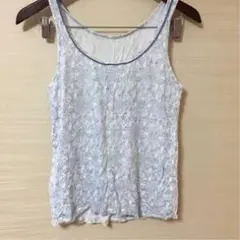 ホワイトレースタンクトップ