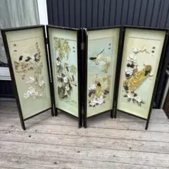 アンティーク】伊藤家具 4連パーテーション 昭和レトロ ヨーロッパ