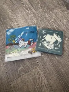 ニッセイ　タオル　ジップ付き袋　スヌーピー