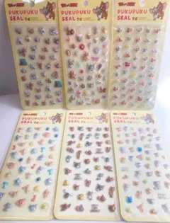 新品⭐️トムとジェリー ぷくぷくシール ぷっくりシール 立体シール 6枚セット