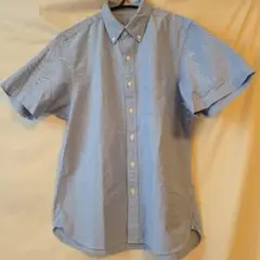 青　清掃系　半袖シャツ 　綿　XS　無印良品