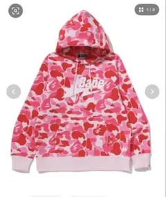 ヌジャ 様専用BAPE ジップアップパーカー レッド ピンク 3XL - メルカリ