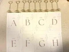 結婚式　テーブルナンバー　8枚　スタンドセット９本