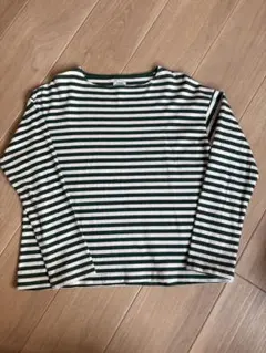 coen ボーダー　長袖Tシャツ Lサイズ　グリーン