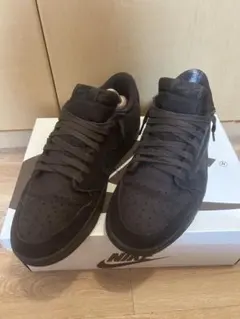 Travis Scott AJ1 Low Velvet Brown26付属品完備のサムネイル