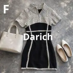 a4257【Darich】ラインスラブニットミニワンピース