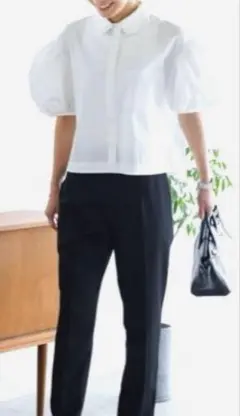 【新品タグ付き】Anplegant ランタン　ブラウス　白