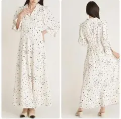 値下げ！SNIDEL ビスチェライクプリントワンピース ドット　サイズ1