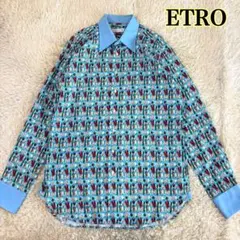 ETRO エトロ 総柄シャツ ドレスシャツ 野菜 41 イタリア製