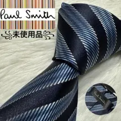 PAUL SMITH　ポールスミス　☆ネクタイ　☆未使用品　　 未使用に近い✨】ポールスミス ネクタイ ブラック×レッド レジメンタル