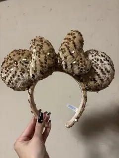 ミニーマウス風スパンコールカチューシャ