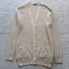 ステラマッカートニー　ライトウールカーディガン　ベージュ　モヘヤライク　春服のサムネイル