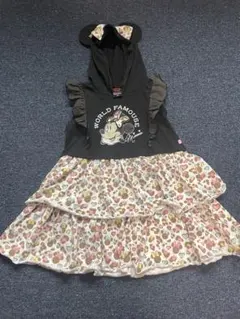 BABYDOLL ミニーマウス フード付きワンピース、ドレス   130cm