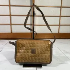 FENDI SAS フェンディ ズッカ柄 ショルダーバッグ レザー ヴィンテージ