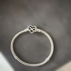 PANDORA パンドラ インフィニティ ハート シルバーブレスレット 18cm