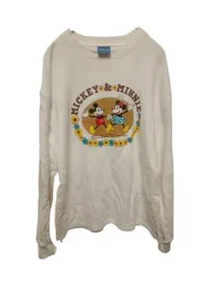 【A0121】Disney ミッキー&ミニー スウェットトレーナー
