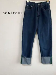 BONLECILL デニム ロールアップパンツ M 濃紺 インディゴ染め
