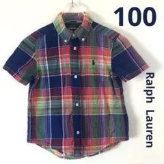 Ralph Lauren チェック 半袖シャツ size 100