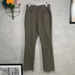 【美品古着】リブインコンフォート カジュアルパンツ セミフレア S カーキ