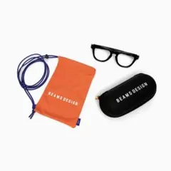 【超美品】JINS×BEAMS DESIGN ブラックメガネ 度なし 伊達メガネ