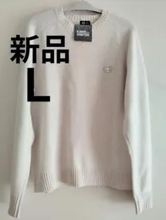 新品 UNIQLO KAWS ラムクルーネックセーター オフホワイトＬ ユニクロ