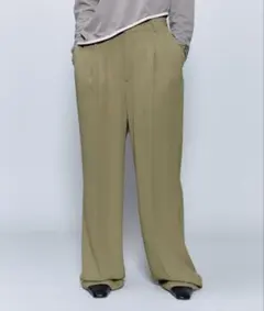 ＜6(ROKU)＞ジョーゼット ストレート タック パンツ