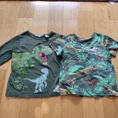 H&M ジュラシックワールド 恐竜 Tシャツ 100cm セット