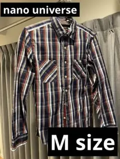 nano universe チェックシャツ　ナノユニバース