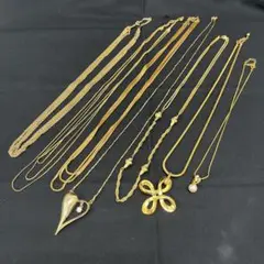 【T】お買い得　メッキネックレス　まとめ　7点セット