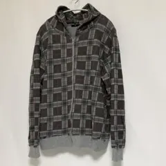 FREE+ BEAT グレー系チェックパーカー