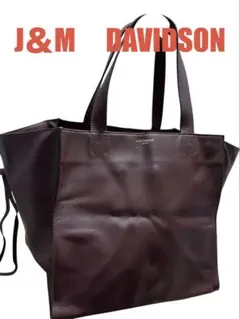 極美品　J&M DAVIDSON トートバッグ ブラウン レザー ハンドバッグのサムネイル