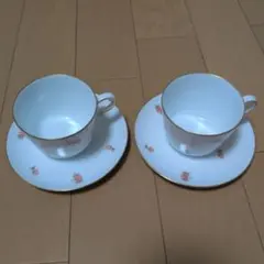 OKURA 花柄 ティーカップ・ソーサー 2個セット