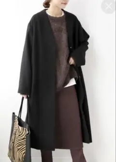 【新品・美品】ジャーナルスタンダードレサージュ　ノーカラー　ロングコート 2025年最新】Journal standard l'essage コートの人気アイテム