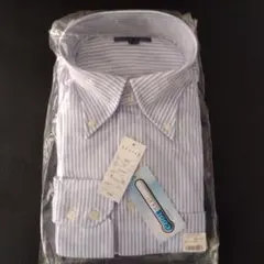 【新品未開封】 ozie ビズポロ・ストライプシャツ 長袖 43‐86