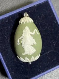 【Wedgwood】ウェッジウッド ジャスパーウェア ペンダントトップ　グリーンのサムネイル