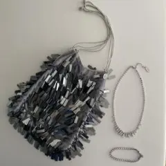 【3点セット】ストロベリーフィールズ　パーティーバッグ&ネックレス&ブレスレット