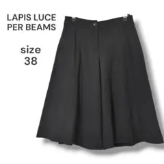 LAPIS LUCE PER BEAMS　ハーフワイドパンツ　ウール　ブラック