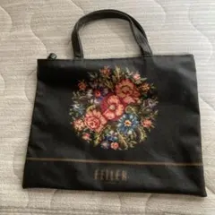 FEILER ハンドバッグ 花柄 ブラック　ビニール素材のサムネイル