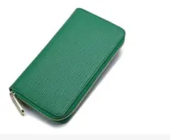 超人気　レディース　メンズ　本革　レザー　長財布　グリーン　緑