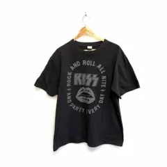 KISS キッス　2019年地獄への接吻チャコールTシャツ　XL バンTのサムネイル