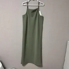 ジョーゼットキャミワンピ カーキ Fサイズ
