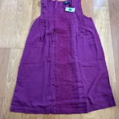 GapKids パープル刺繍ノースリーブワンピース 80サイズ